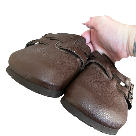 Birkenstock Birki’s Camden double strap brown pebbled leather clogs - Picture 6 of 11